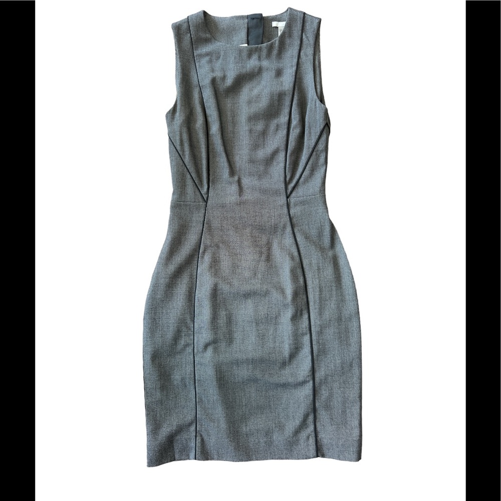 H&M Interview Dress visual gray with black piping size 4